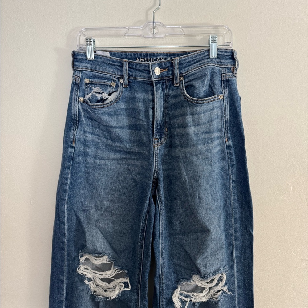 AE Wide Leg Baggy Distressed Jeans
